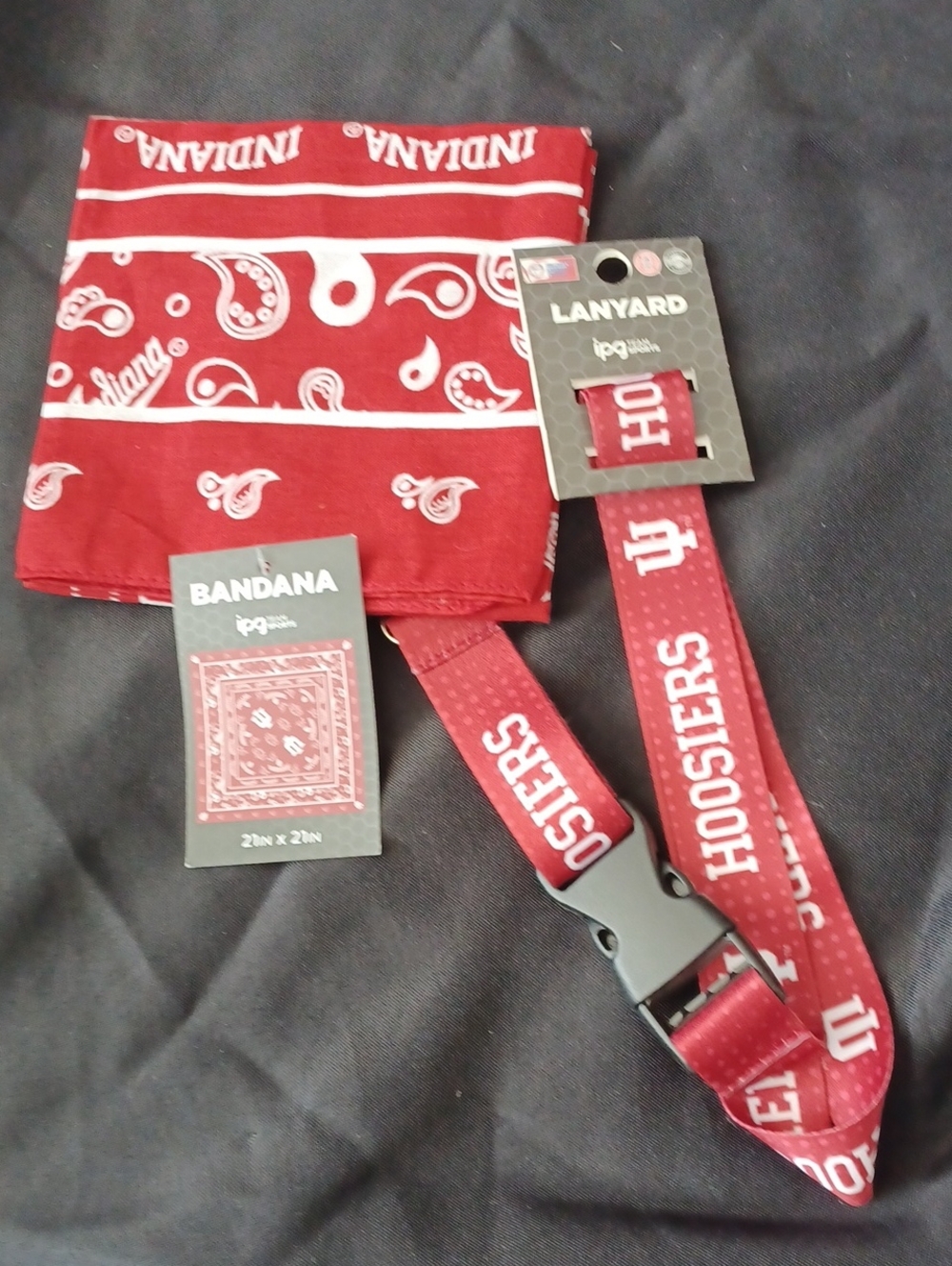 Red Bandana and Matching Lanyard Set
